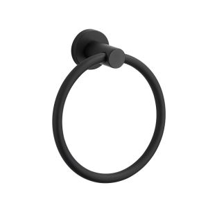 Porta Toalha Argola Fonte Preto Addra