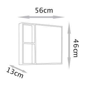 Espelheira para Banheiro MDF/MDP Stillo Chumbo 56cm C-Linea