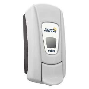 Dispenser 800ml para Sabonete Liquido Cinza Branco Goedert