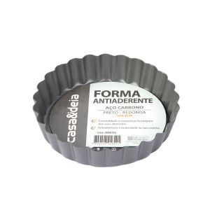 Forma Antiaderente 10x3cm Preto Redonda Casa&ideia