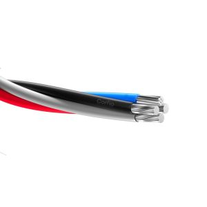 Cabo Multiplexado 10mm Quadruplex 1kv 90 Preto Azul Corfio