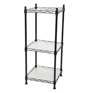 Estante Aço 73x30x30cm Madrid Preto 3prat Casa&Ideia