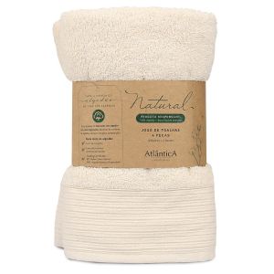 Jogo de Toalhas 2pcs Natural Cru Atlântica