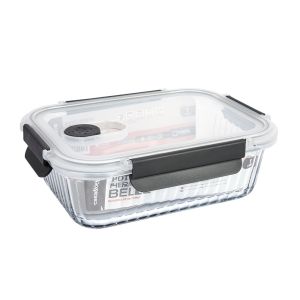 Pote Vidro Hermético 1l Belle Transparente Com Tampa Casa&ideia