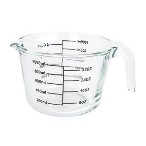 Jarra de Vidro Com Medidor Transparente 1L Casa&ideia