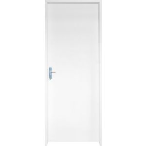 Kit Porta de Abrir Lâmida HDF Sem Vista Branco 2,13m x 80cm x 14cm Diretia Esquerda Grantok