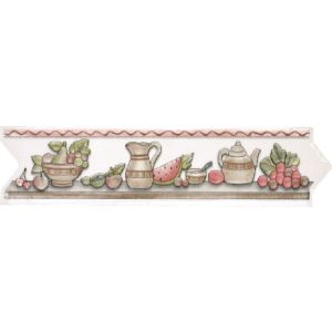 Faixa Decorativa 8,5x33 Gld2182 Branco Verde Gabrielle
