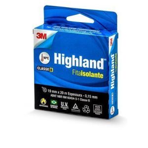 Fita Isolante 3M Highland 19mmx20m Preta