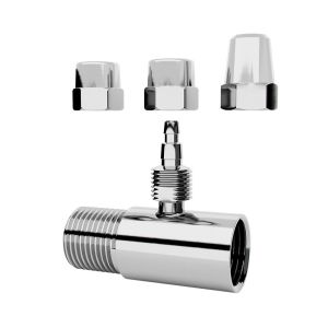 Adaptador Filtro 1/2" e 1/4" Cromado Blukit