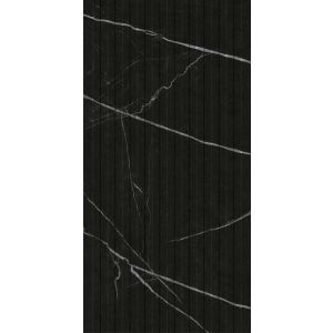 Revestimento Parede Ripa Marmo Nero Retificado Acetinado 45x90 Biancogres