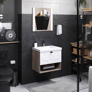 Gabinete para Banheiro MDF/MDP com Tampo Davos 60cm C-Linea