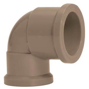 Joelho 90° Com Redução 32x25mm Pvc Soldável Marrom Amanco