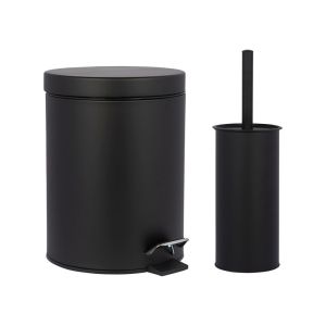 Lixeira com Pedal 5l Black Preto Casa&Ideia
