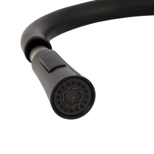 Torneira Misturador Monocomando para Cozinha de Mesa Bica Alta 1/2" Fonte Preto Addra