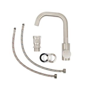 Torneira Misturador Monocomando para Banheiro de Mesa Bica Baixa 1/2" Leandra Cromada Addra