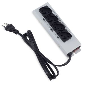 Filtro de Linha 4 Tomadas 2P+T Bivolt Cinza Force Line