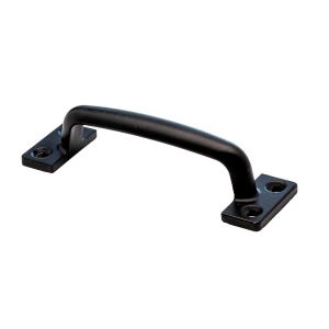 Puxador para Móveis 12cm Alça Quadrada Mf.80pr Preto Fosco Ago Inox