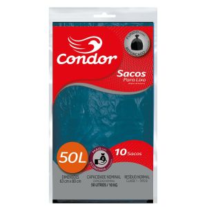 Saco de Lixo 50L Almofada Econômico Condor