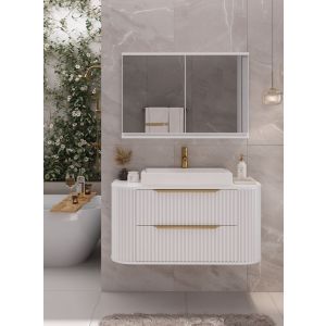 Gabinete para Banheiro Suspenso MDF/MDP Alice Branco 1m C-linea