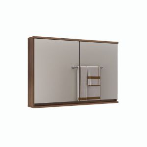 Espelheira para Banheiro MDF Gabriela Cacau 90cm C-Linea
