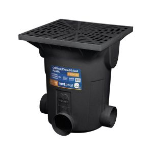 Caixa Agua Pluvial 41,2l Pvc Premium Preto Metasul