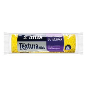 Rolo Espuma Textura Media 23cm 110/65 Amarelo Atlas