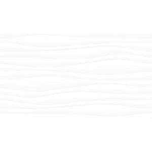 Revestimento de Parede Relevo Onda Branco Bold Brilhante Classe A 32x58cm Incopisos