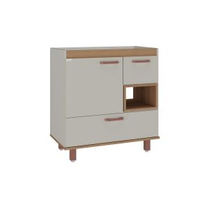 Gabinete para Banheiro Mariana com Lavatório Jade Nude/Catedral 78cm C-Linea