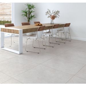 Piso Cerâmico Cinzou Fenix Cinza Retificado Acetinado 84x84cm Málaga