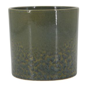 Vaso Sila Cachepo Verde Musgo 16x16x15cm TS Brasil