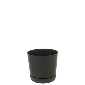 Vaso Plástico Rio Grafite 15x15cm Vasart