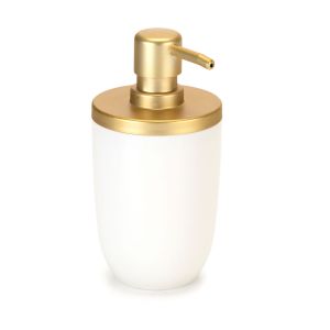 Saboneteira Liquida Branco Dourado 500ml Arthi