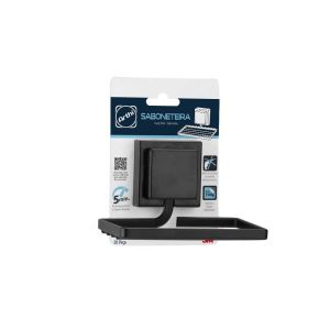Saboneteira 13cmx9,3cm Piatina 3m Black Arthi