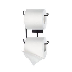 Suporte para Papel Higienico Duplo Com Fita Dupla Face Black Arthi
