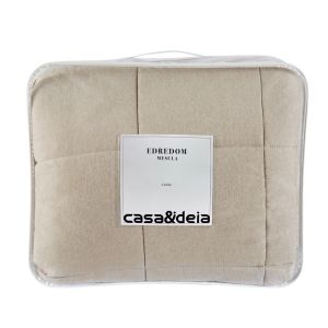 Edredom Casal Mescla Cinza Casa&Ideia