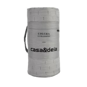 Colcha Casal 2,20m x 2,40m Ultra Cinza Diagonal
