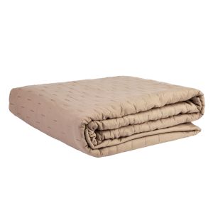 Colcha Ultra Queen Bege Diagonal