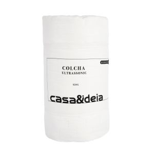 Colcha King 2,60m x 2,80m Ultra Off White Diagonal
