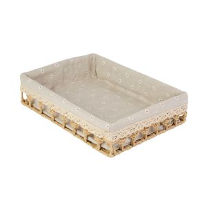 Cesto Organizador Oslo Amadeirado 25x25x8cm Casa&ideia