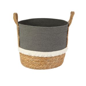 Cesto Organizador Zinnia Cinza 33x33x30cm Casa&ideia