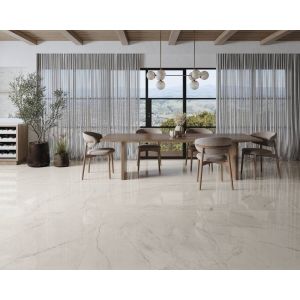 Porcelanato Chiaro Di Versilia  Branco Retificado Polido 90x90cm Portobello
