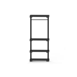 Arara Modular Poly Eco Preto 4 Prateleiras 186x70x35 Grift