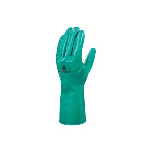 Luva Borracha Nitrilica Com Forro m 33cm Verde Delta Plus Brasil