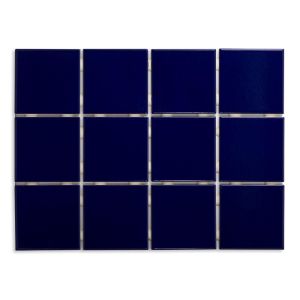 Revestimento Parede Azul Cobalto Bold Brilhante 10x10cm Strufaldi