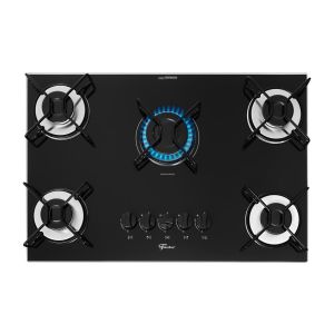 Cooktop Gás 5 Bocas Fit Line Preto Bivolt Fischer