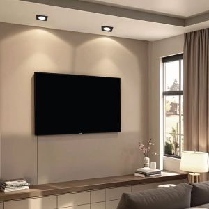 Spot LED Embutir Quadrado 5W Preto 4000K Bivolt Vitralux