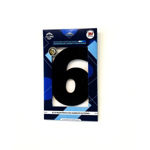 Numero Residencia 13cm Acm 6 Preto Kami Acrilicos