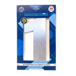 Numero Residencia 13cm Acm 1 Prata Esc Kami Acrilicos