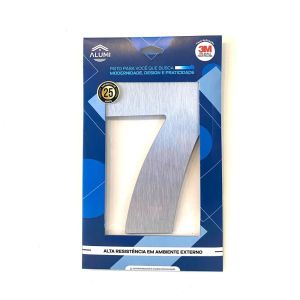 Numero Residencia 13cm Acm 7 Prata Esc Kami Acrilicos