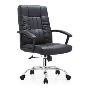 Cadeira de Escritório com Braços Hera Preto Diagonal